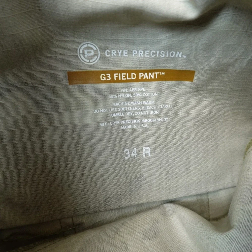 Crye Precision Pants Mens 34X32 OCP Camo G3 Field Pant Multicam Cargo Military